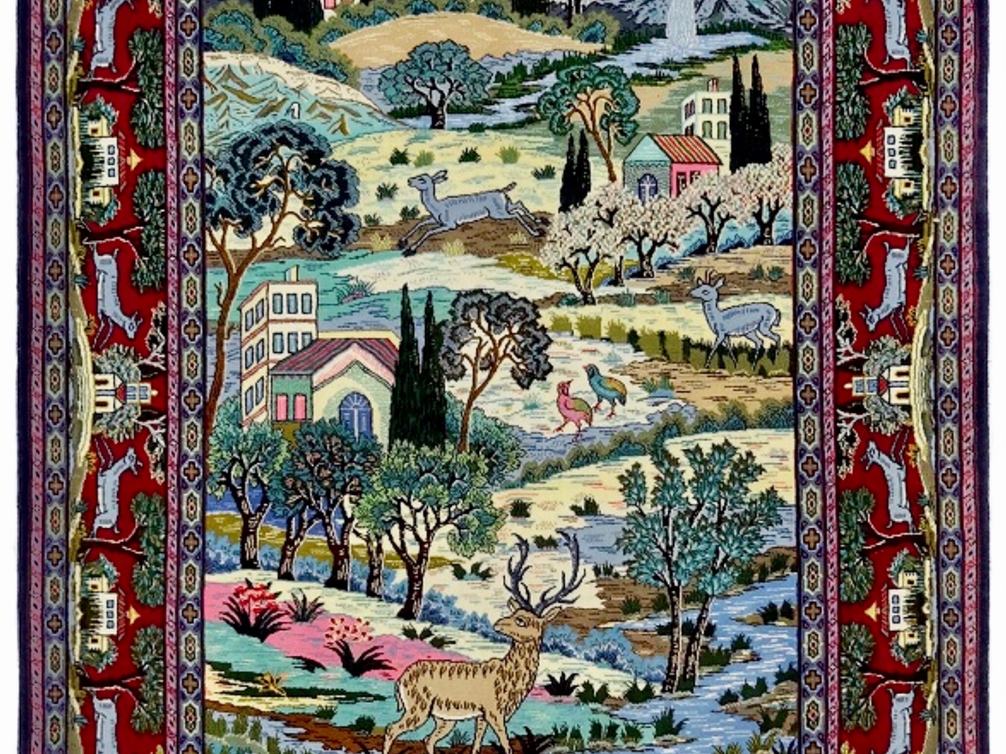 ペルシャ絨毯【ウール】リビングサイズ小　カシャーン産　138×222(cm) 　¥1,320,000(税込)