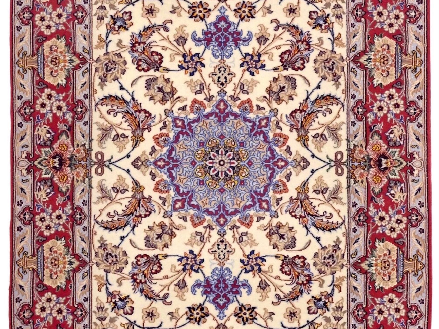 ペルシャ絨毯【ウール】玄関マット中　イスファハン産　83×122(cm)　¥385,000(税込)