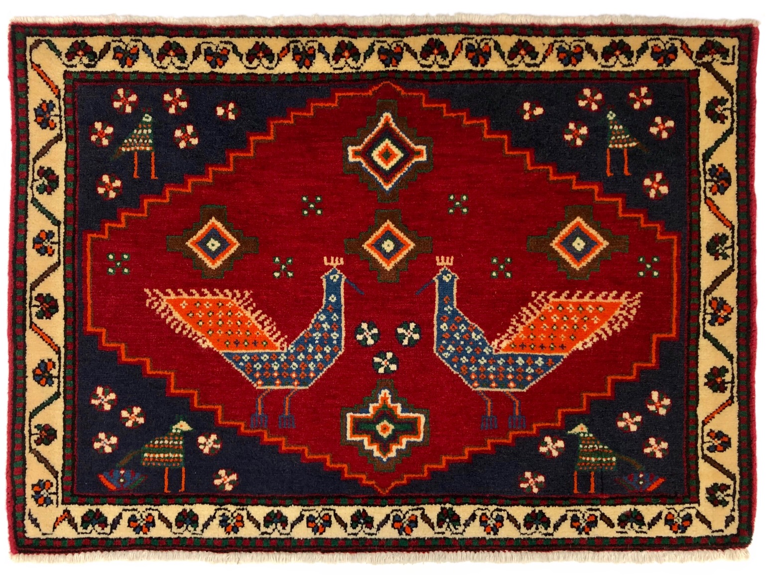 公式半額 トライバルラグ バルーチ 86×70cm　ペルシャ絨毯 ラグ