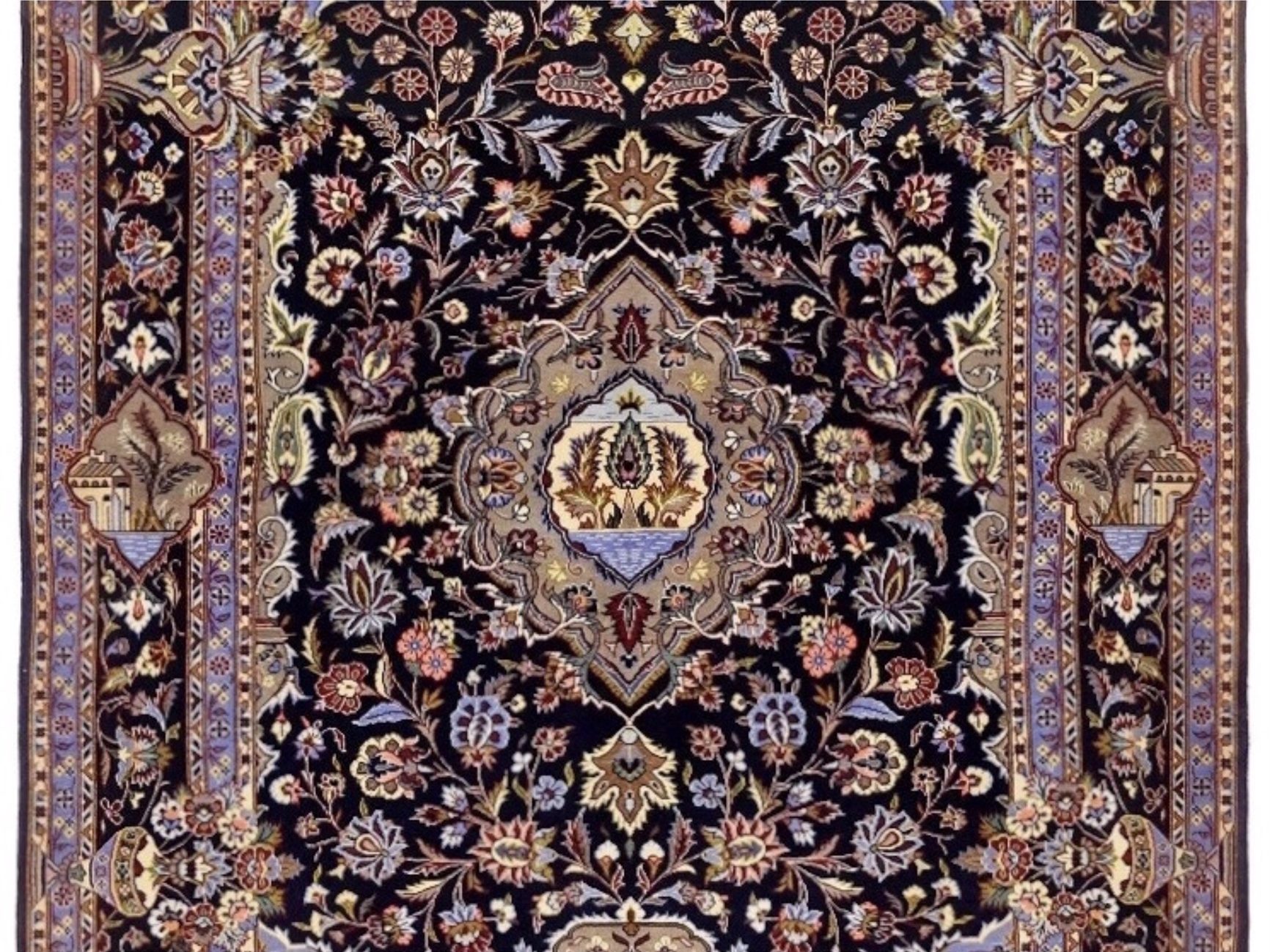 ペルシャ絨毯【ウール】リビングサイズ小　カシャーン産　141×217(cm)　¥880,000(税込)