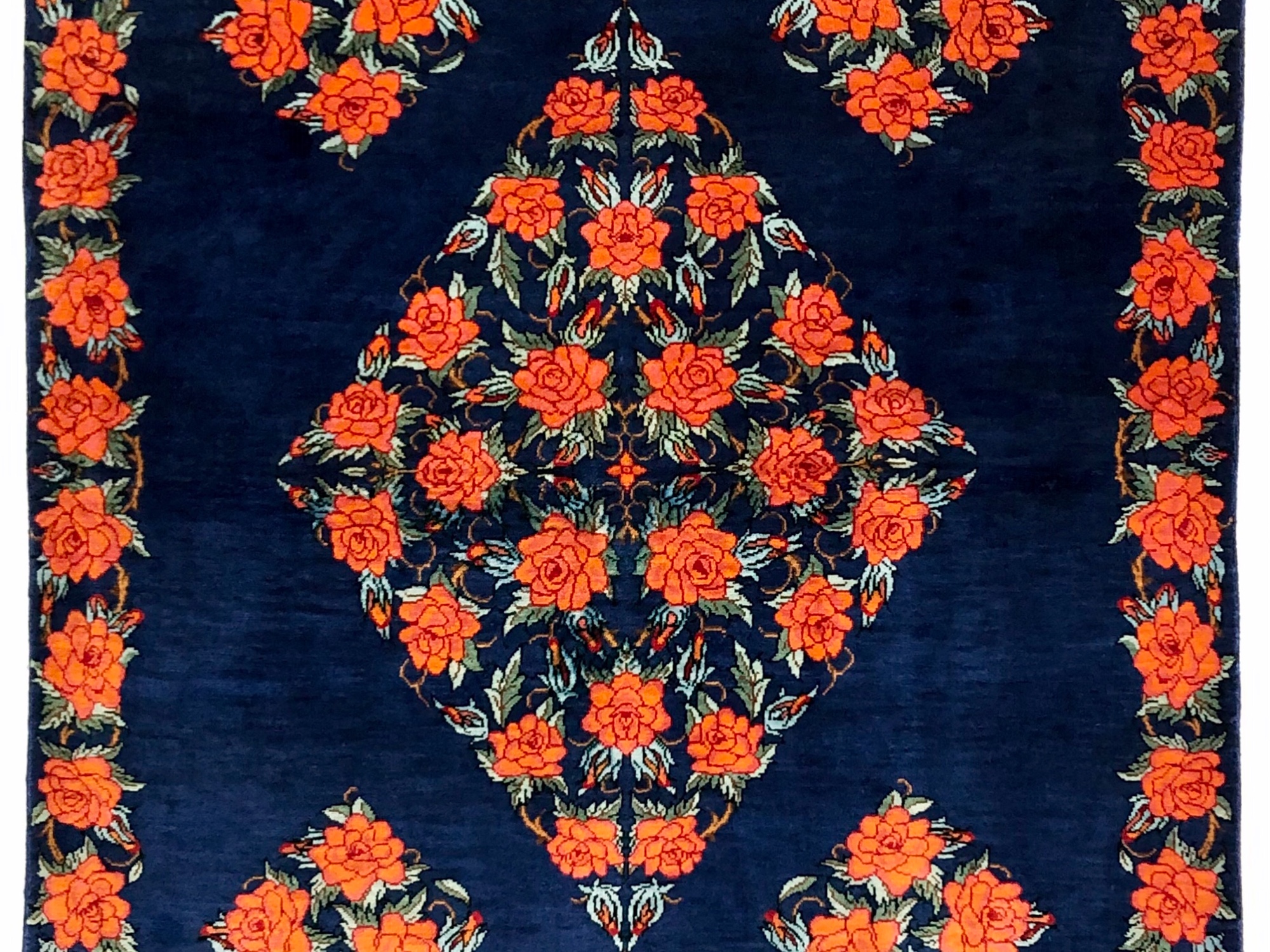 ペルシャ絨毯【シルク】クム産 57×76 玄関マット小 ¥275,000(税込)