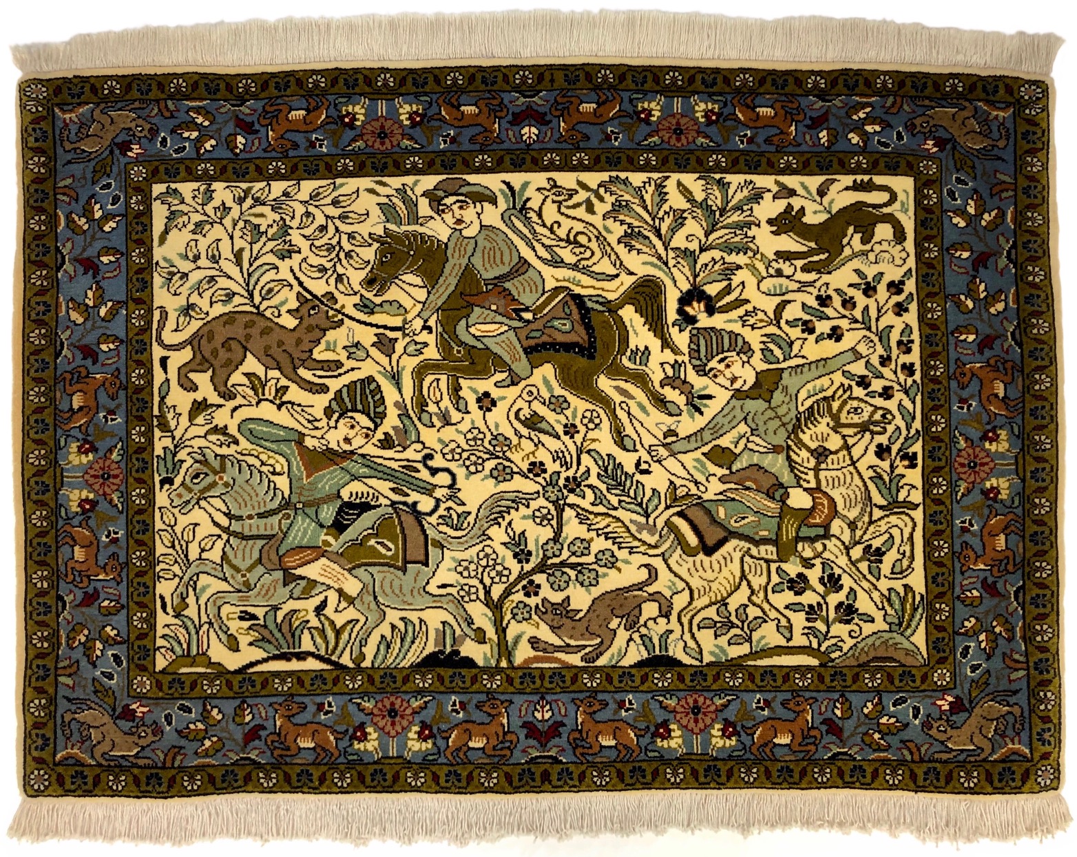 ペルシャ絨毯【ウール】クム産 73×103 玄関マット小 ¥154,000(税込 