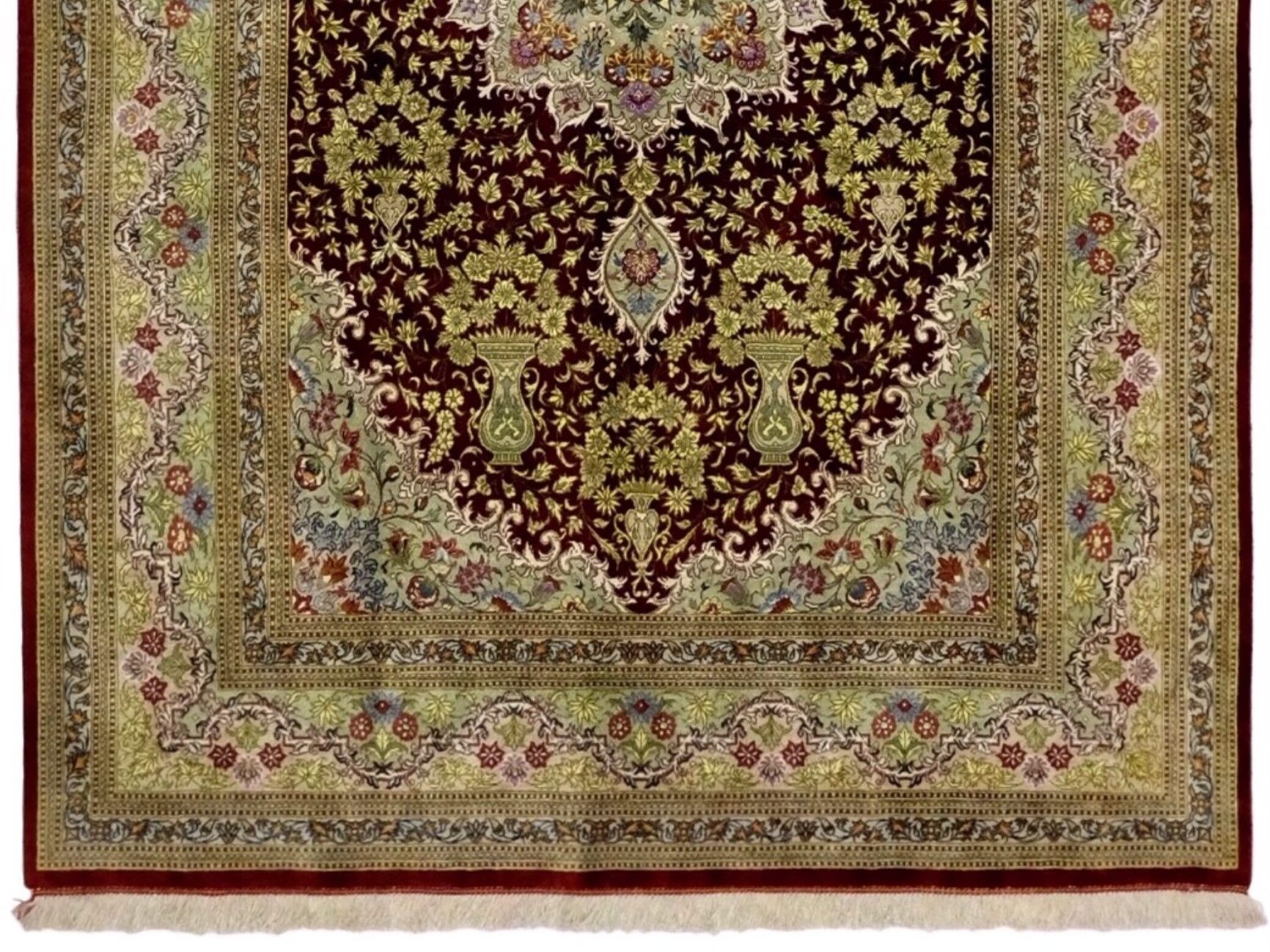 ペルシャ絨毯 シルク リビングサイズ小 マラゲ産 クム柄 127 195 Cm 1 3 000 税込 ペルシャ絨毯専門店フルーリア東京