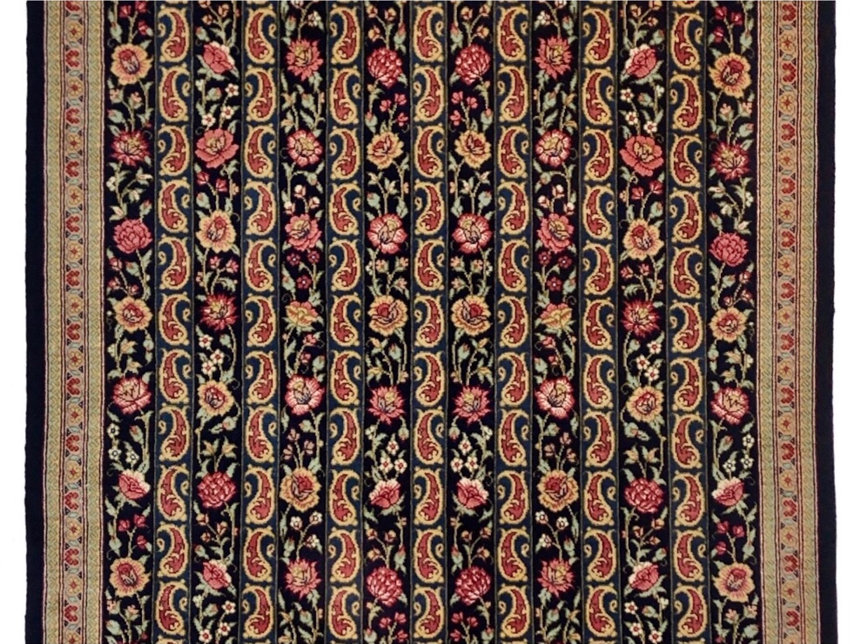 ペルシャ絨毯【シルク】玄関マット小　ザンジャン産(クム柄)　59×89(cm)　¥275,000(税込)