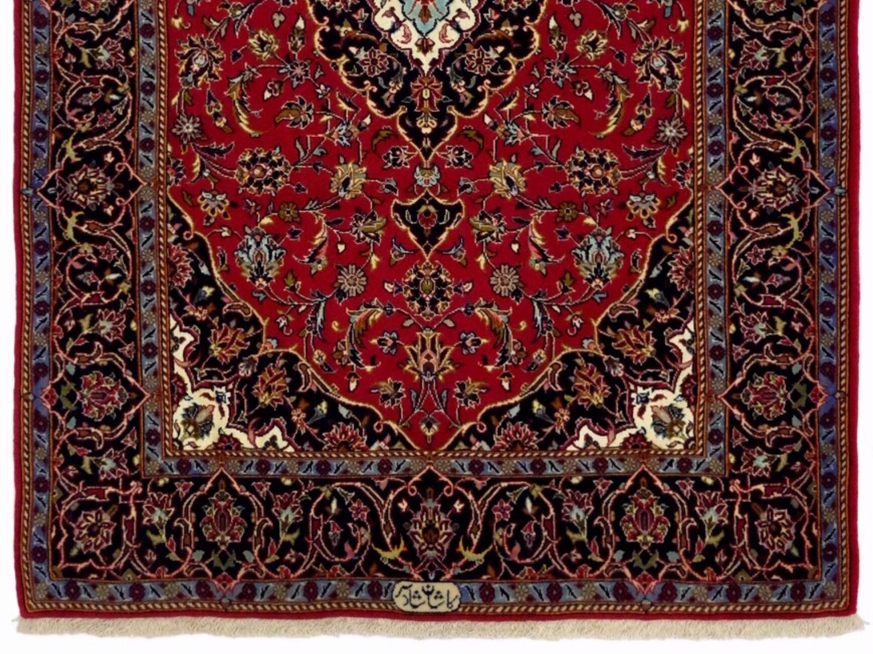ペルシャ絨毯【ウール】玄関マット大 カシャーン産 121×176(cm) SOLD 
