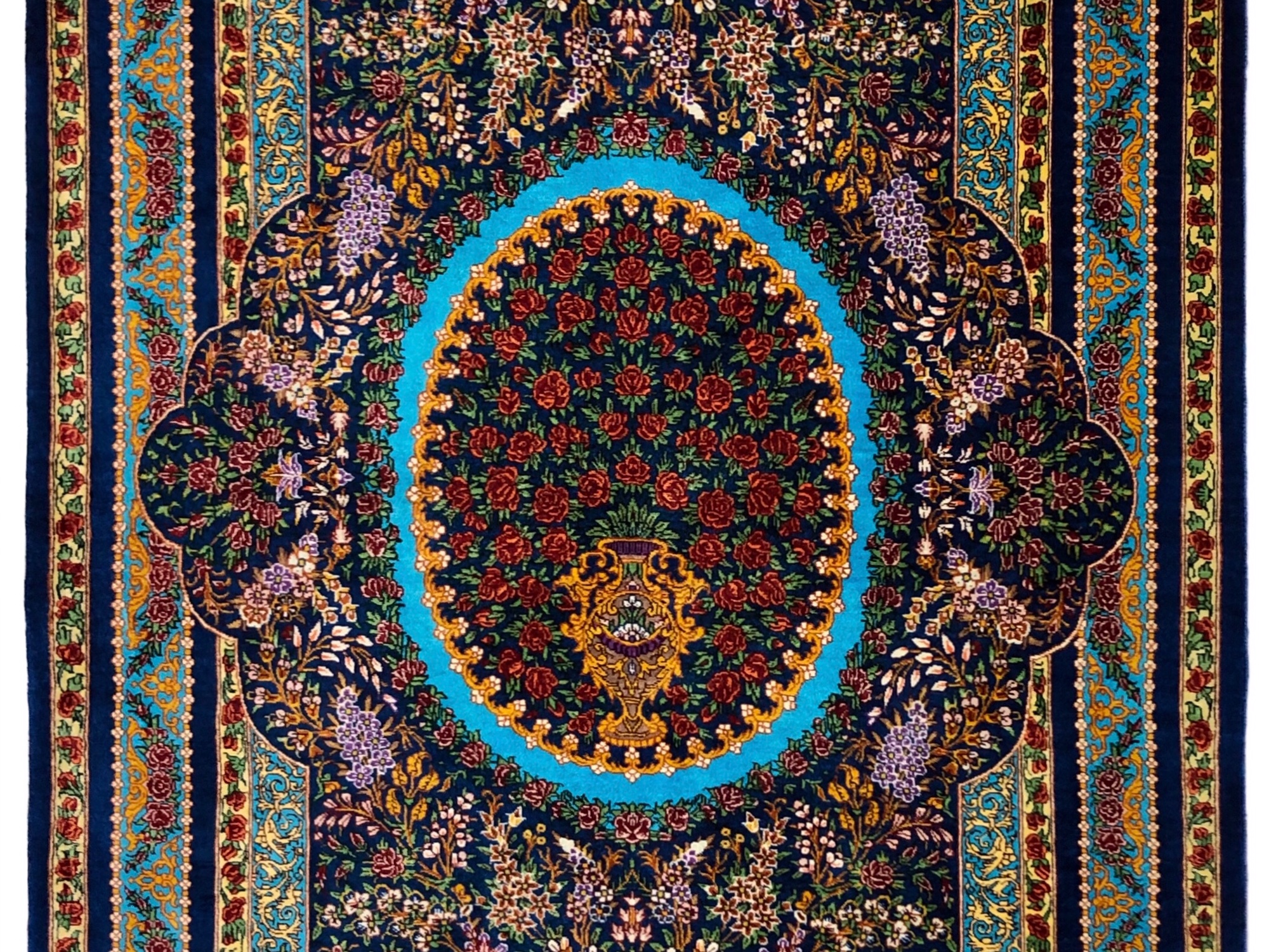ペルシャ絨毯 玄関マット中(80×120)【シルク】