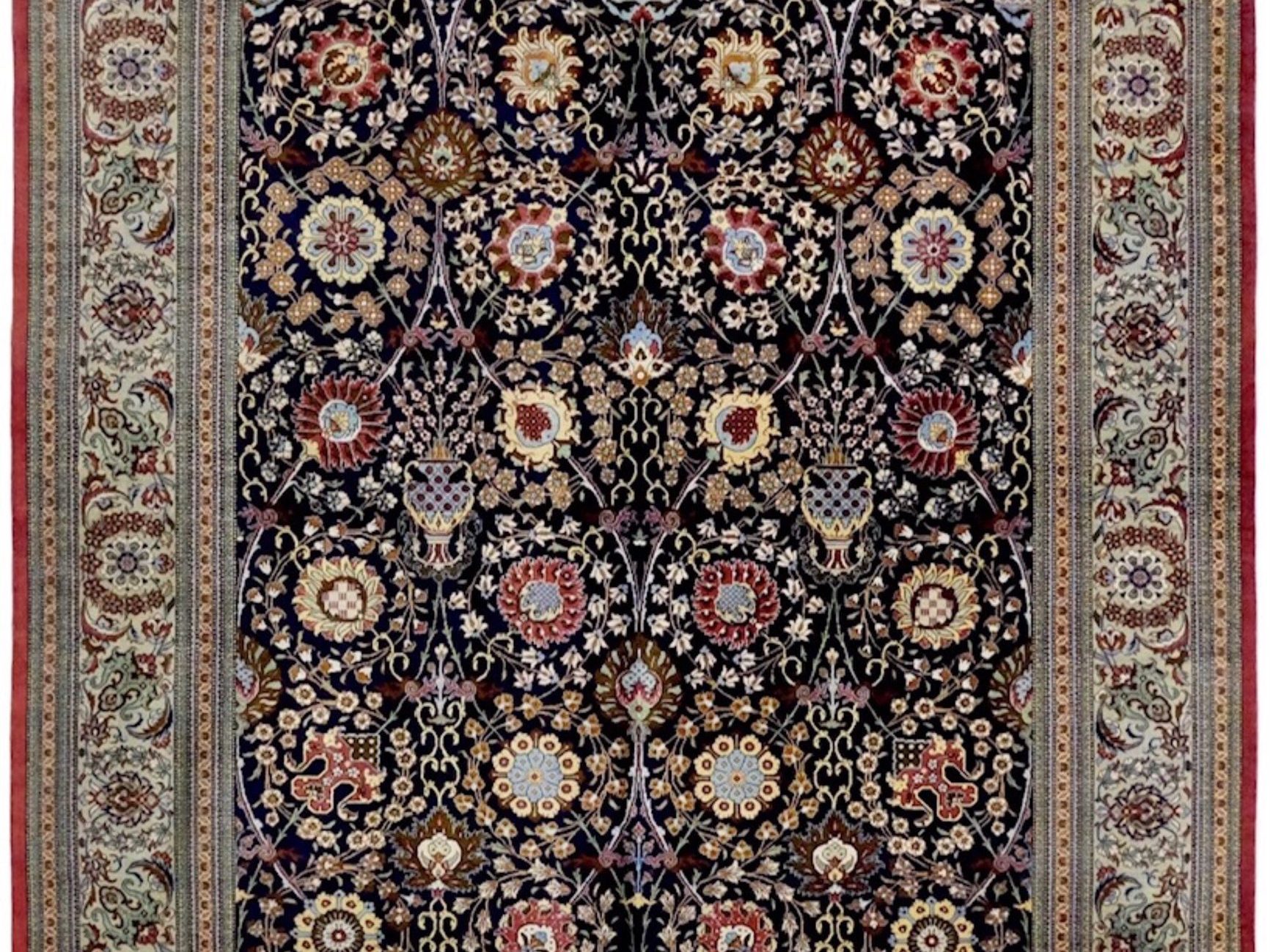 ペルシャ絨毯【シルク】リビングサイズ小　クム産　132×194(cm)　¥3,300,000(税込)