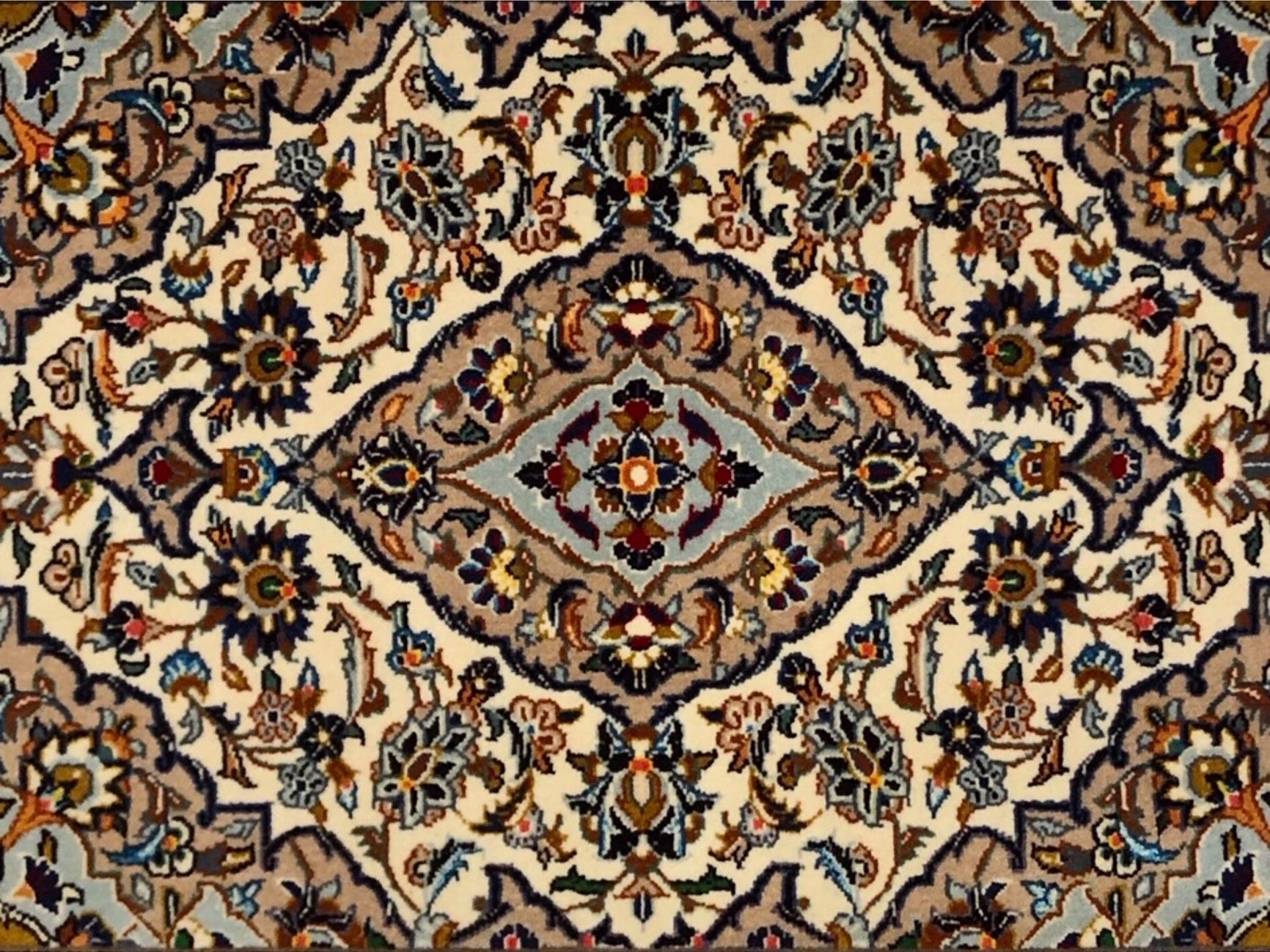 ペルシャ絨毯【ウール】玄関マット小　カシャーン産　71×101(cm)　¥110,000(税込)