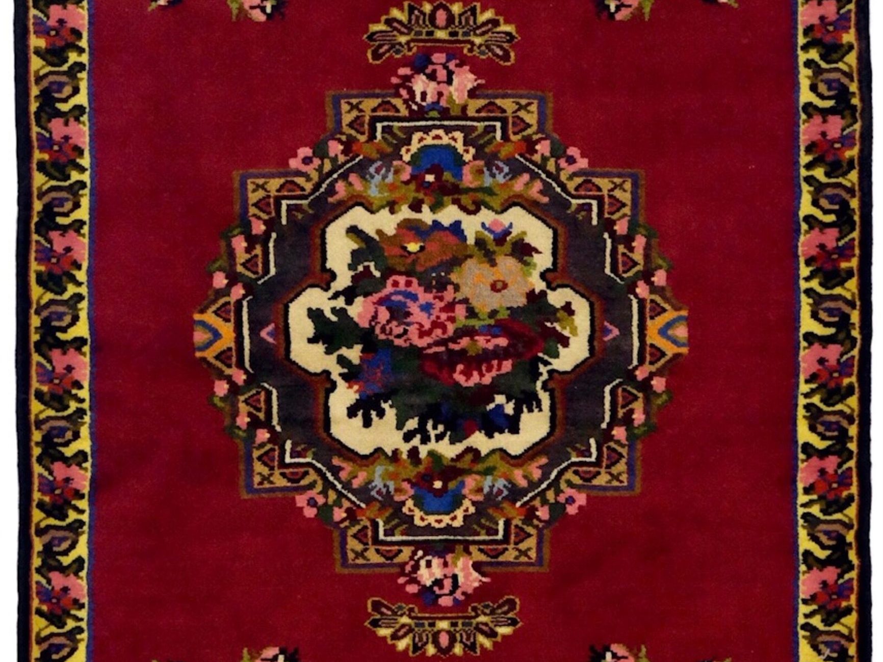 ペルシャ絨毯【ウール】玄関マット大　ファラドンベ産　102×150(cm)　¥198,000(税込)