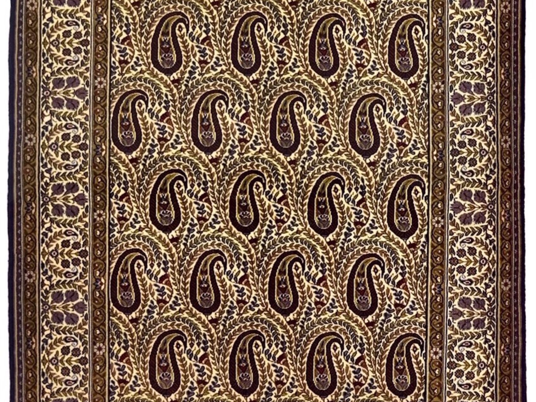 ペルシャ絨毯【ウール】玄関マット大　クム産　104×152(cm)　SOLD OUT