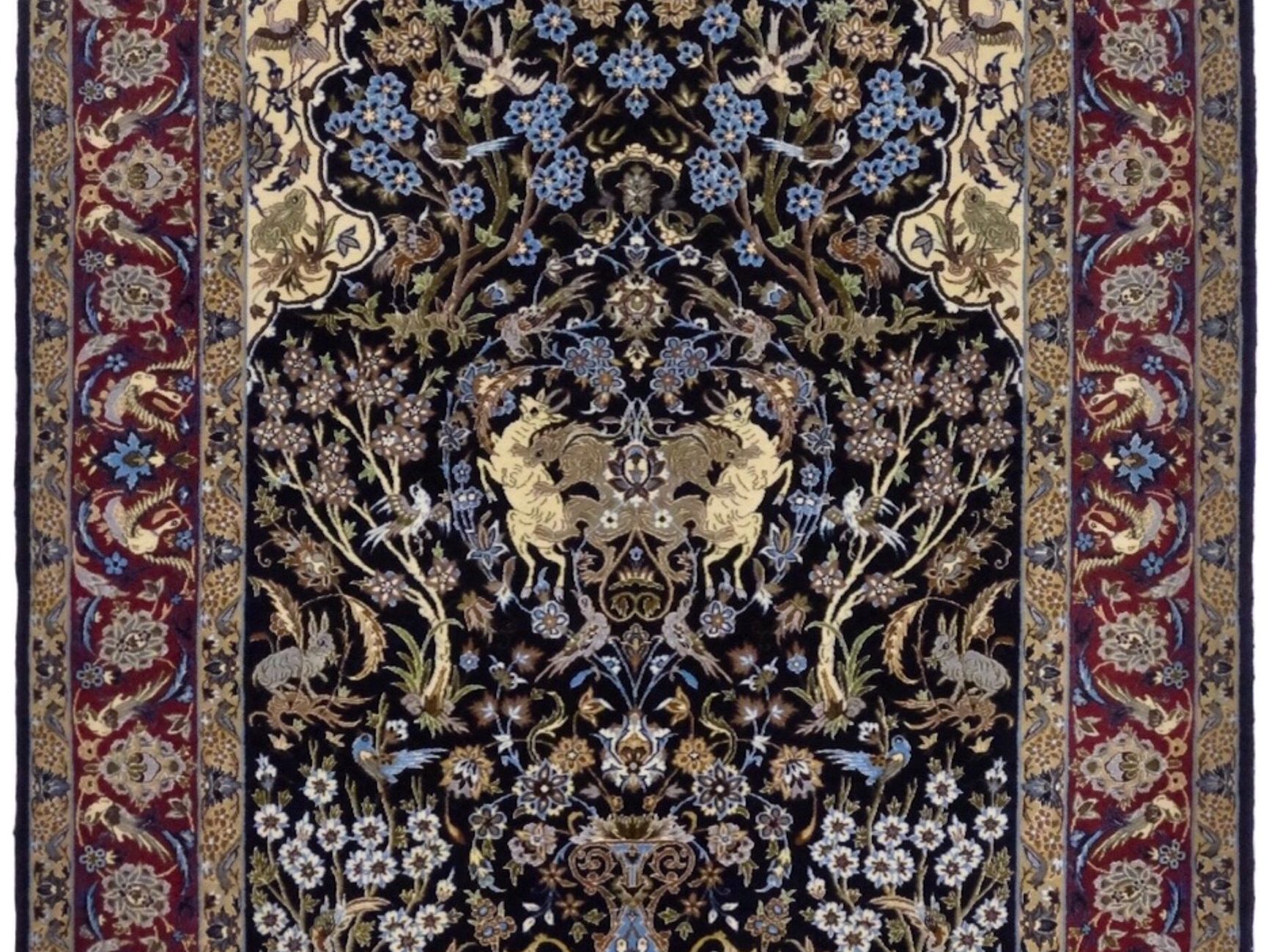 ペルシャ絨毯【ウール】玄関マット大　イスファハン産　110×168(cm)　SOLD OUT