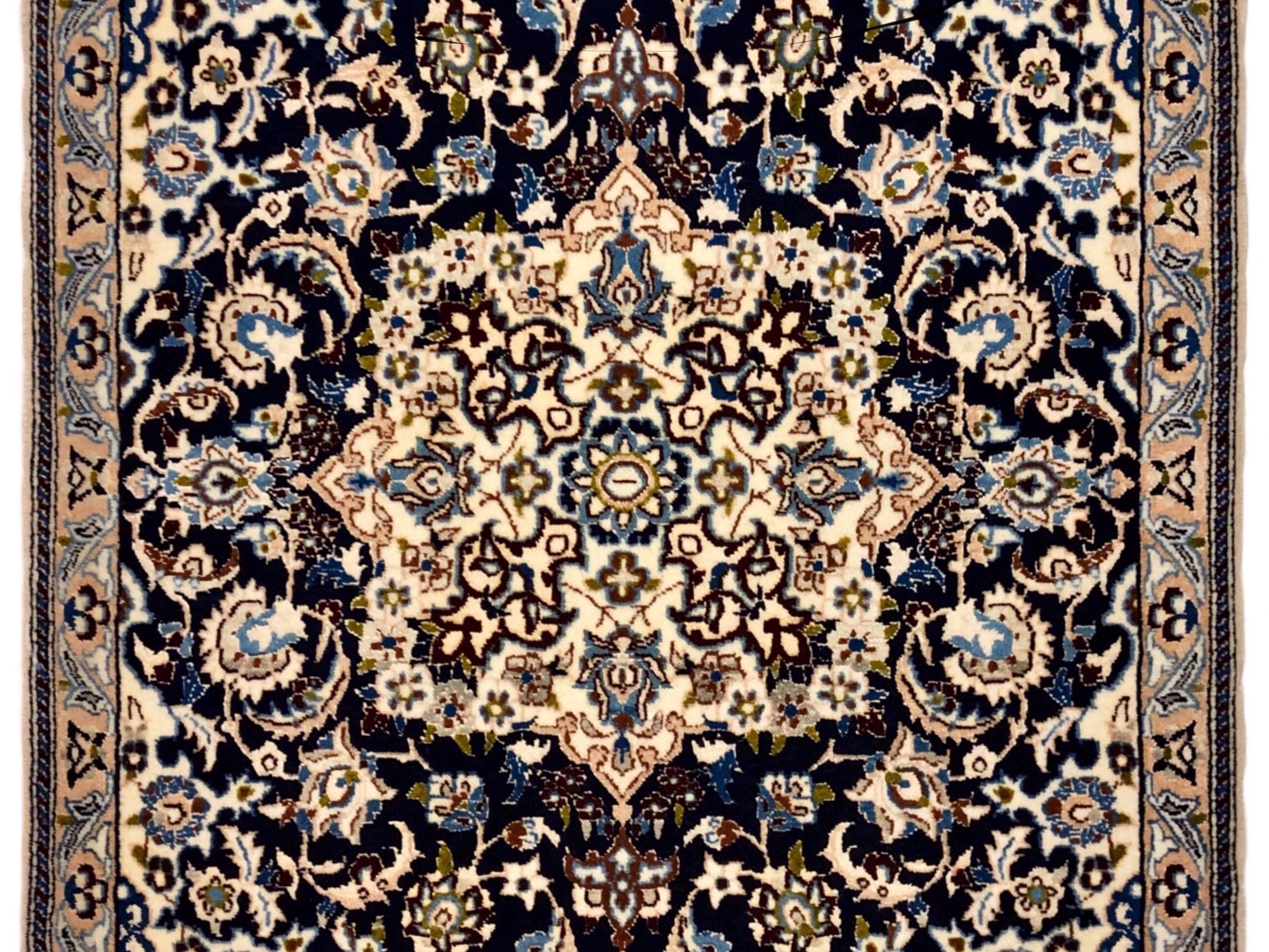 ペルシャ絨毯【ウール】玄関マット中　ナイン産9LA　82×118(cm)　¥198,000(税込)