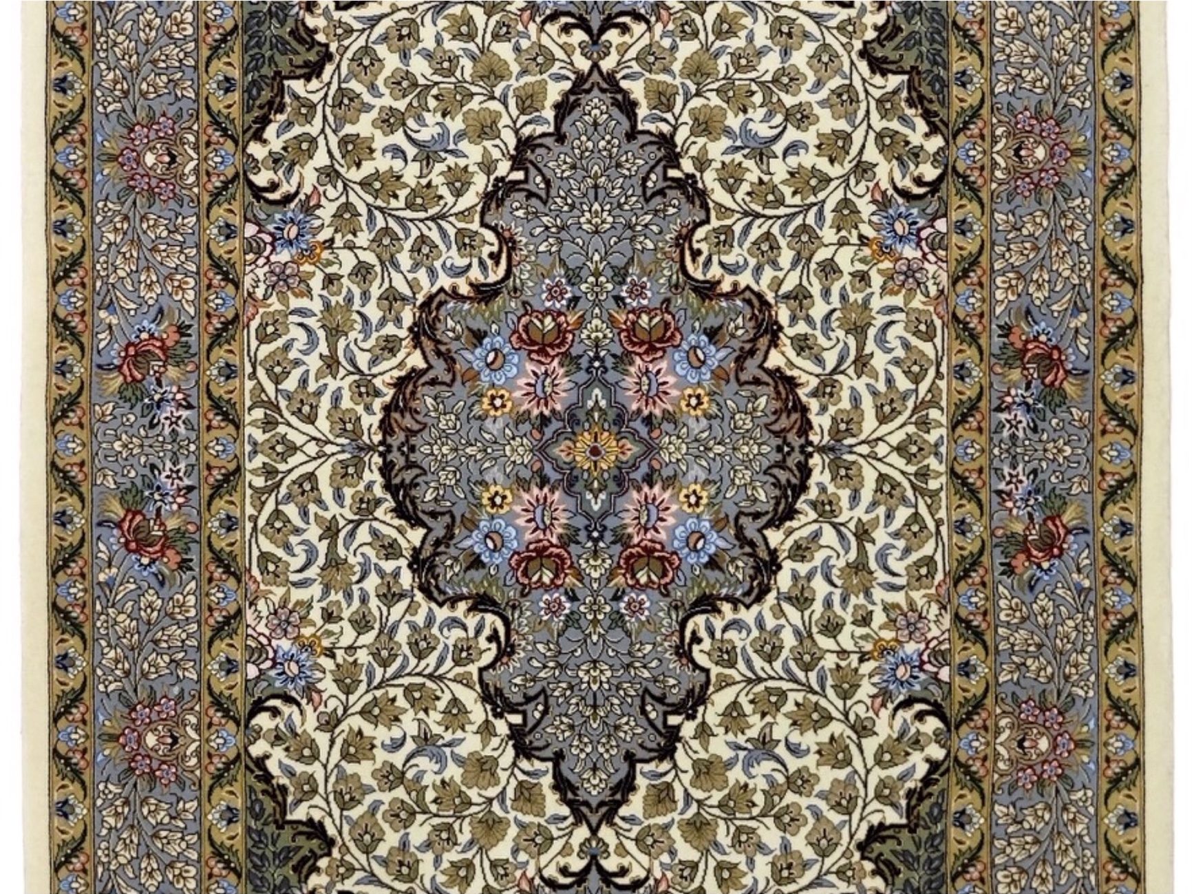 ペルシャ絨毯【ウール】玄関マット大　クム産　106×153(cm)　¥880,000(税込)