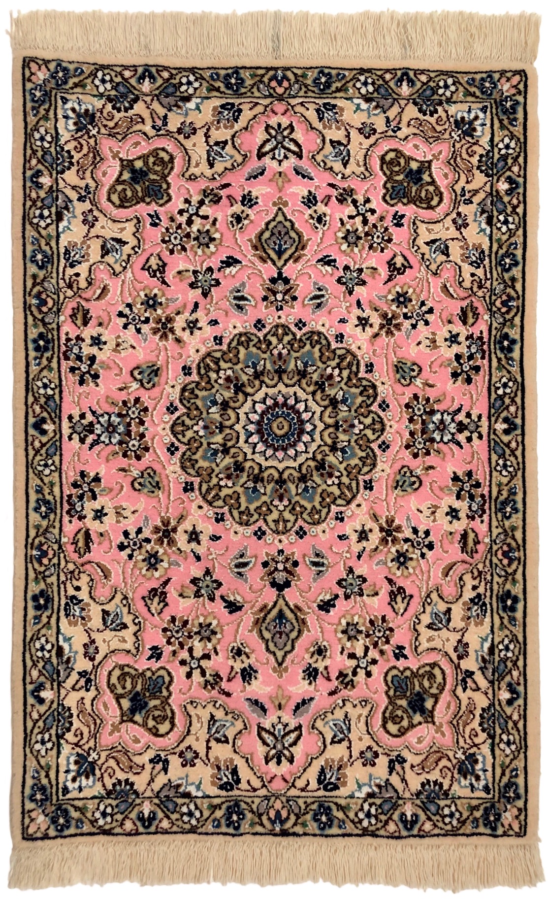 ペルシャ絨毯【ウール】玄関マット小 ナイン産 61×91(cm) ¥110,000 