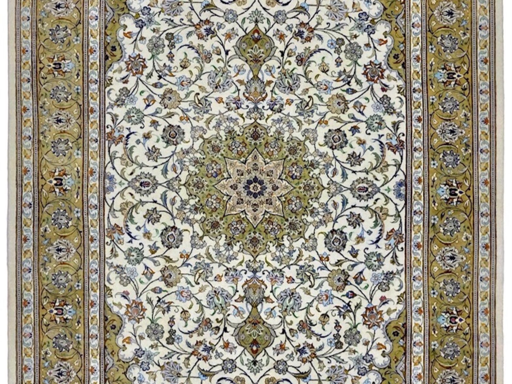 ペルシャ絨毯【シルク】リビングサイズ小　マラゲ産(カシャーン柄)　132×204(cm)　¥1,320,000(税込)