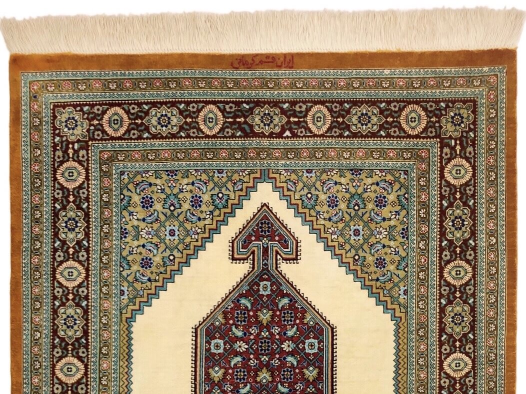 ペルシャ絨毯【シルク】クム産 80×120 玄関マット中 ¥660,000(税込 