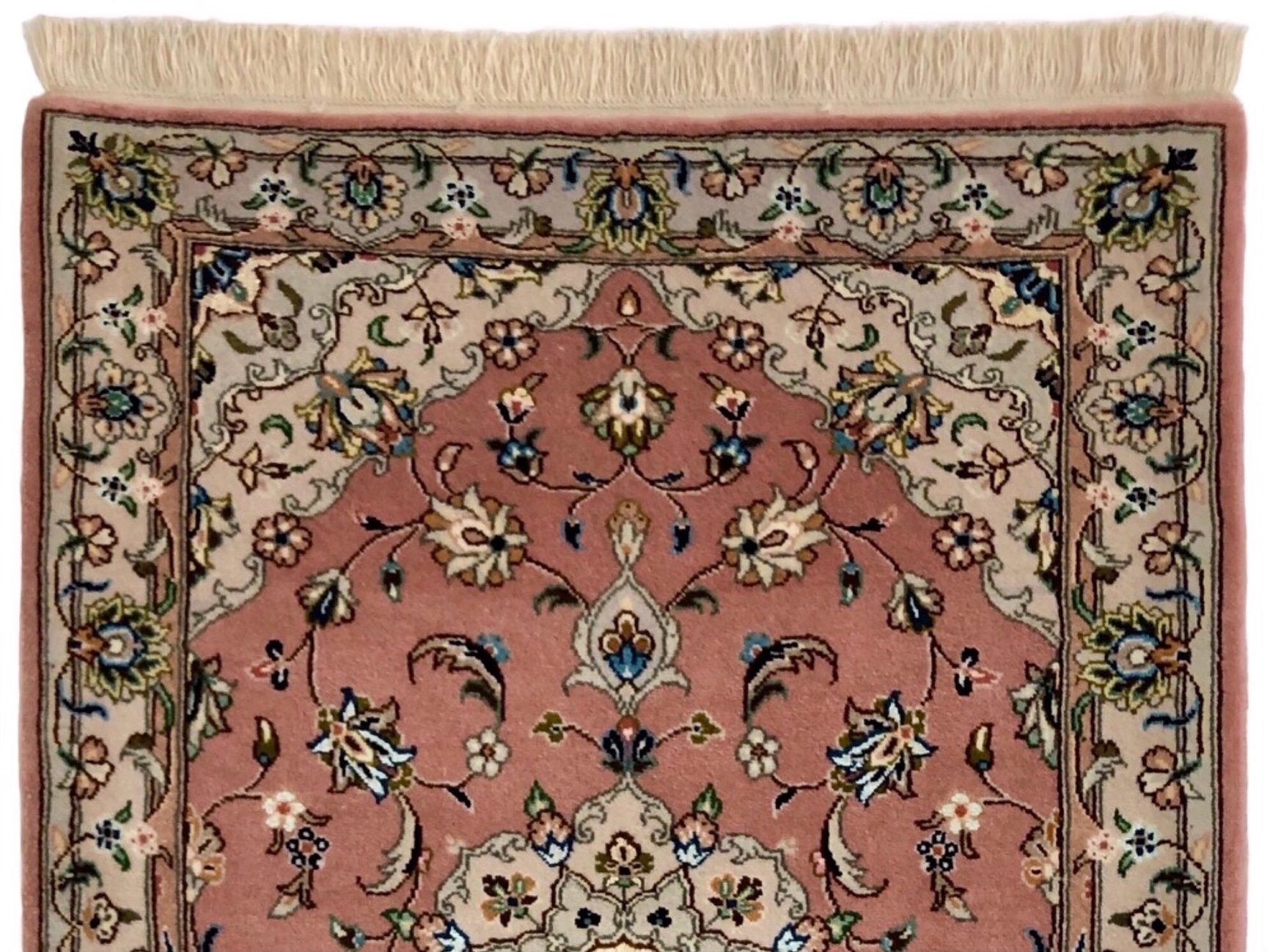 ペルシャ絨毯【ウール】玄関マット中 カシャーン産 81×115(cm 