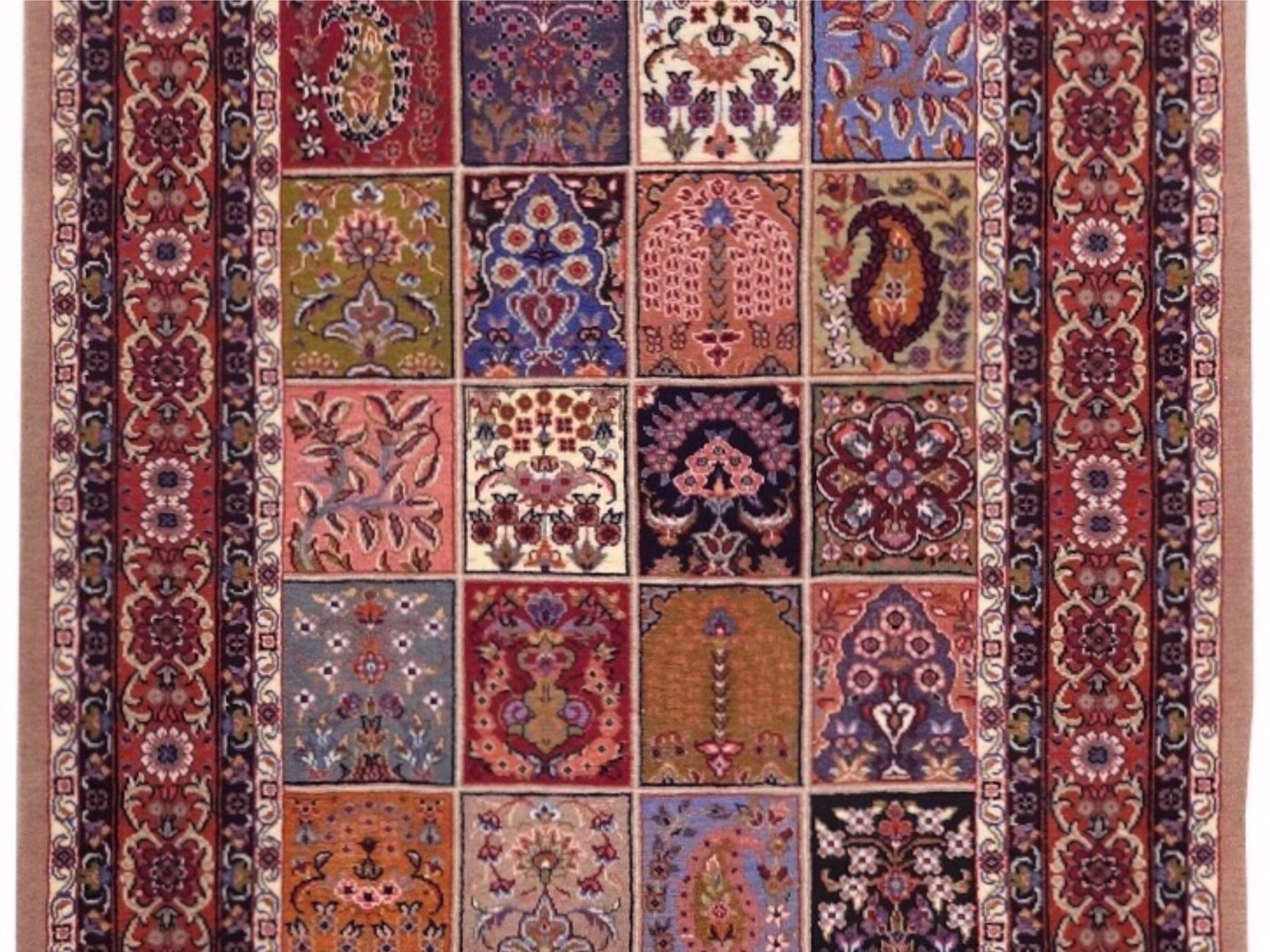 ペルシャ絨毯【ウール】玄関マット中　クム産　80×123(cm)　¥308,000(税込)