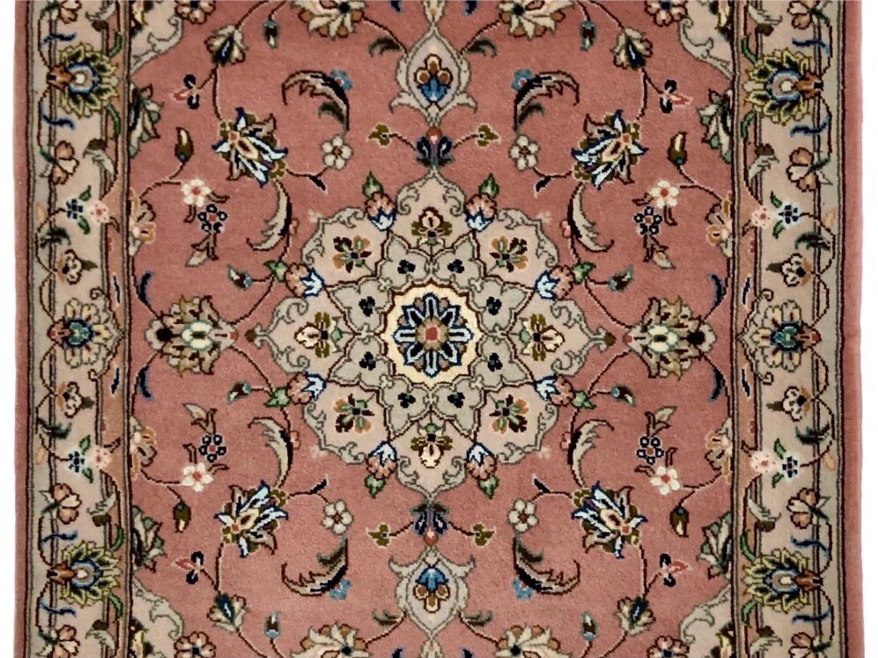 ペルシャ絨毯【ウール】玄関マット中 カシャーン産 81×115(cm 