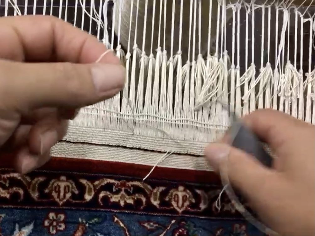 ペルシャ絨毯のフリンジ修理