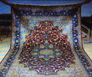 中国で製作されているヘレケ絨毯のコピー品